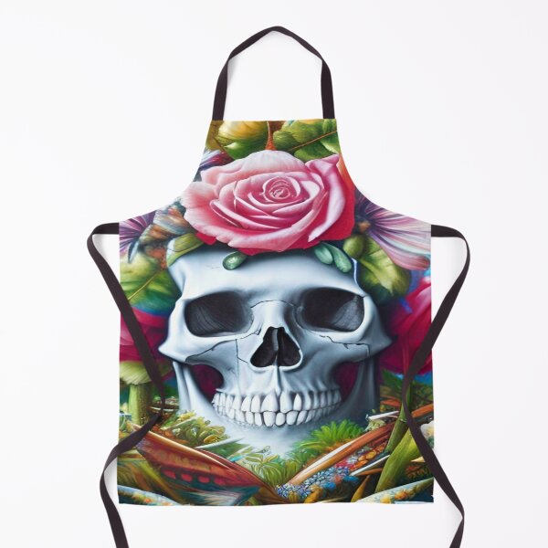Item preview, Victorian Ghotic Floral Skull, Tattoo Art designed and sold by ValleyDream.