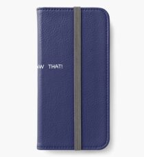 NIEMANDSÄGE, DIE TENNIS T - Weiße Beschriftung iPhone Flip-Case/Hülle/Klebefolie