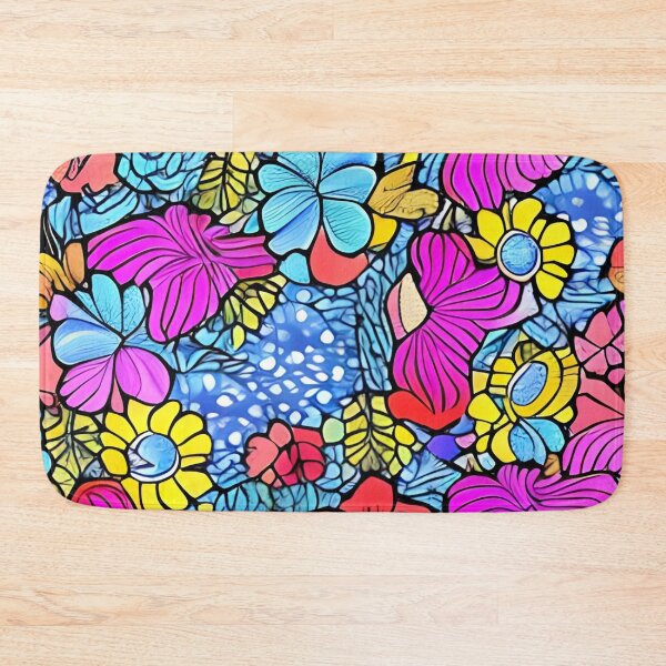 Item preview, Flower pattern wallpaper designed and sold by The Love Quill.