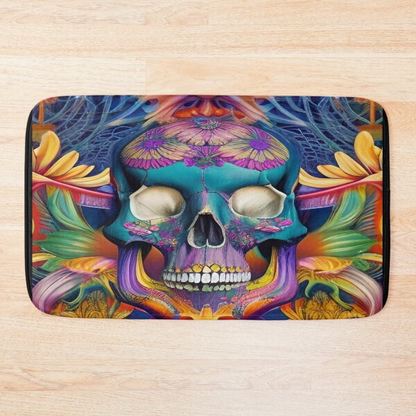 Item preview, Victorian Ghotic Floral Skull, Tattoo Art designed and sold by ValleyDream.
