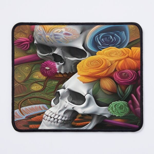 Item preview, Victorian Ghotic Floral Skull, Tattoo Art designed and sold by ValleyDream.