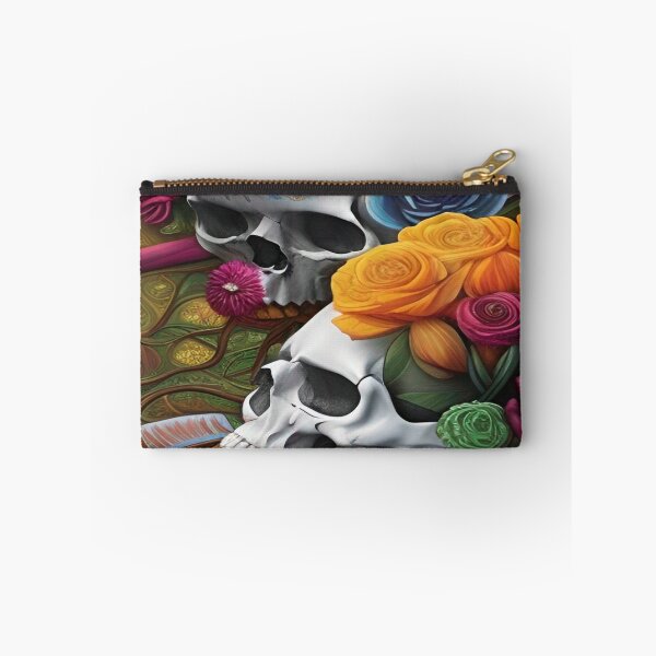 Item preview, Victorian Ghotic Floral Skull, Tattoo Art designed and sold by ValleyDream.