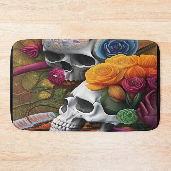 Item preview, Victorian Ghotic Floral Skull, Tattoo Art designed and sold by ValleyDream.