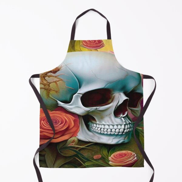 Item preview, Victorian Ghotic Floral Skull, Tattoo Art designed and sold by ValleyDream.