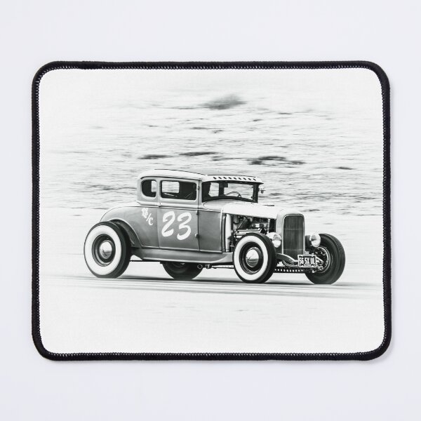 Item preview, Black and White Vintage Hot Rod Association at Pendine Sands Beach Race. Car 23 in 2017 designed and sold by stevehuggett.