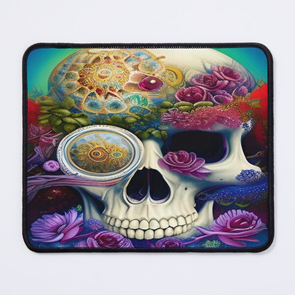 Item preview, Victorian Ghotic Floral Skull, Tattoo Art designed and sold by ValleyDream.