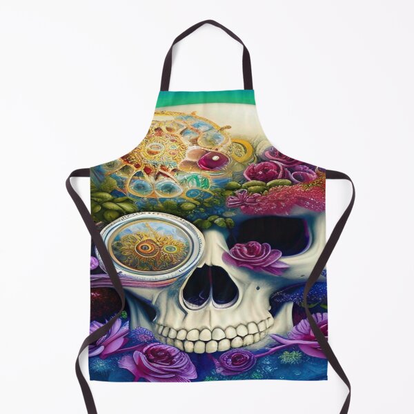 Item preview, Victorian Ghotic Floral Skull, Tattoo Art designed and sold by ValleyDream.
