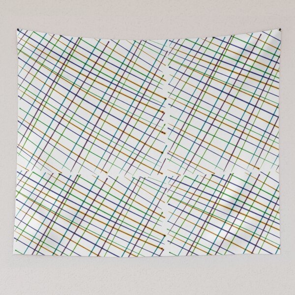 Item preview, Multicoloured Criss Cross Line Pattern - Christmas designed and sold by jolabrese.