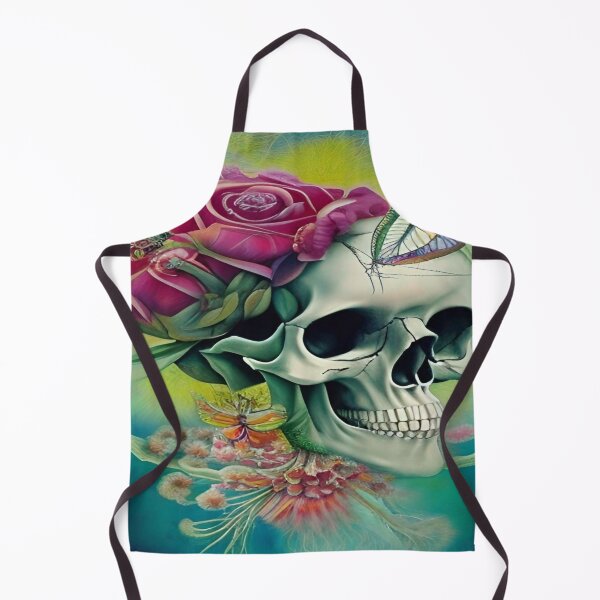 Item preview, Victorian Ghotic Floral Skull, Tattoo Art designed and sold by ValleyDream.