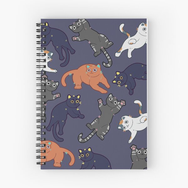 Item preview, Adorable leaping cats pattern, Cute pouncing kitten designed and sold by Mossysplashart.