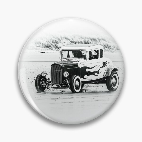 Item preview, Copy of Black and White  Vintage Hot Rod Association   at Pendine Sands Beach Race. Car 386 in 2017 designed and sold by stevehuggett.