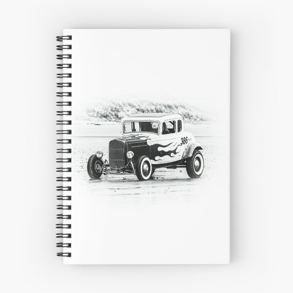 Item preview, Copy of Black and White  Vintage Hot Rod Association   at Pendine Sands Beach Race. Car 386 in 2017 designed and sold by stevehuggett.