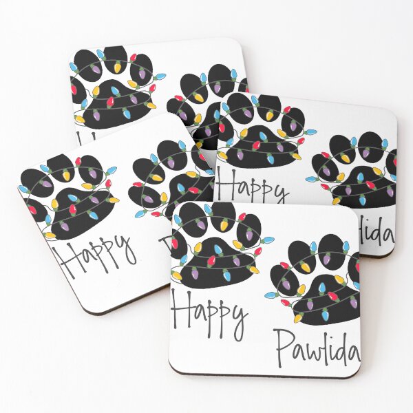 Item preview, Happy Pawlidays Printed Stickers  designed and sold by superlola.