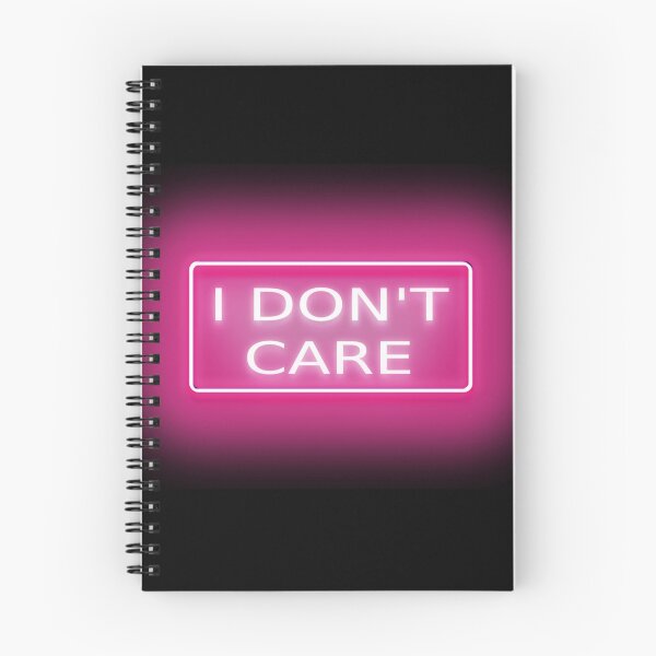 Item preview, I Don't Care Pink Neon Sign Sticker designed and sold by Teetans.