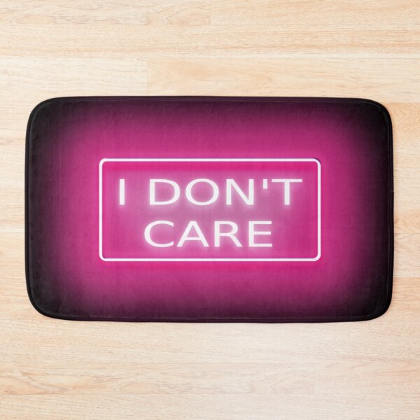 Item preview, I Don't Care Pink Neon Sign Sticker designed and sold by Teetans.