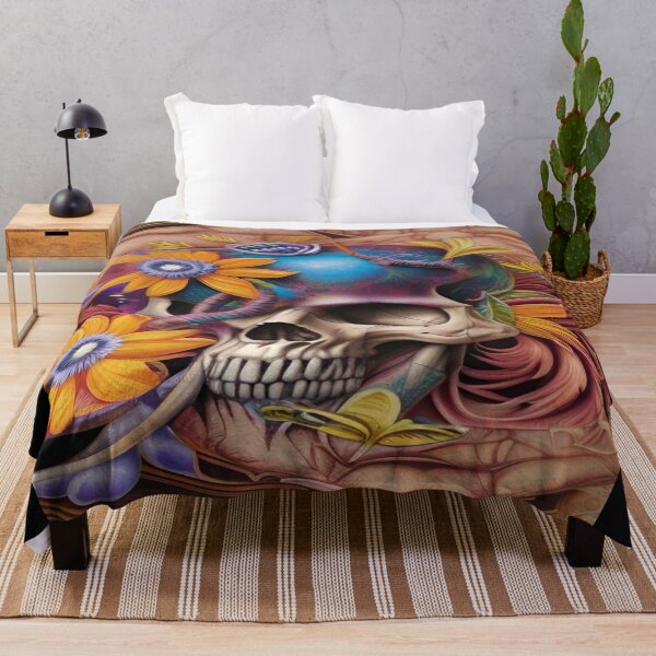 Item preview, Victorian Ghotic Floral Skull, Tattoo Art designed and sold by ValleyDream.