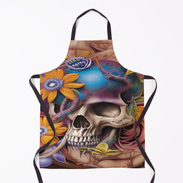 Item preview, Victorian Ghotic Floral Skull, Tattoo Art designed and sold by ValleyDream.