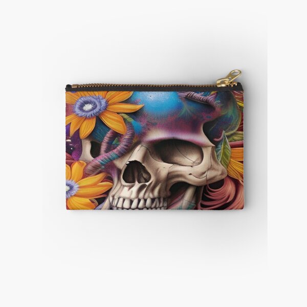Item preview, Victorian Ghotic Floral Skull, Tattoo Art designed and sold by ValleyDream.