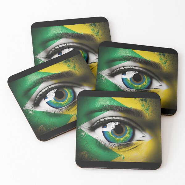 Item preview, Brazilian Flag art - Brasil Flag Eye designed and sold by Juliascutecornr.