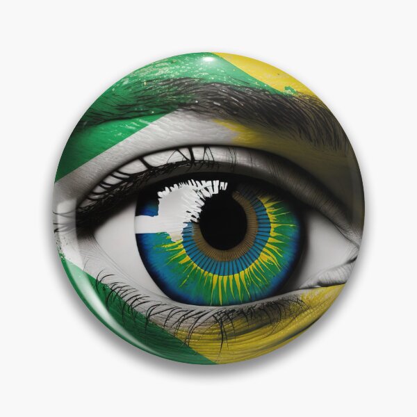 Item preview, Brazilian Flag art - Brasil Flag Eye designed and sold by Juliascutecornr.