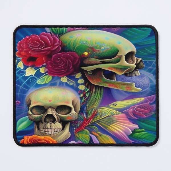 Item preview, Victorian Ghotic Floral Skull, Tattoo Art designed and sold by ValleyDream.