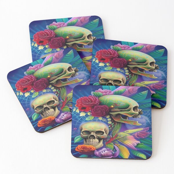 Item preview, Victorian Ghotic Floral Skull, Tattoo Art designed and sold by ValleyDream.