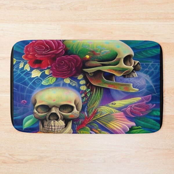 Item preview, Victorian Ghotic Floral Skull, Tattoo Art designed and sold by ValleyDream.