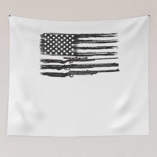 Item preview, USA Flag Rifle Design  designed and sold by mkzmerch.