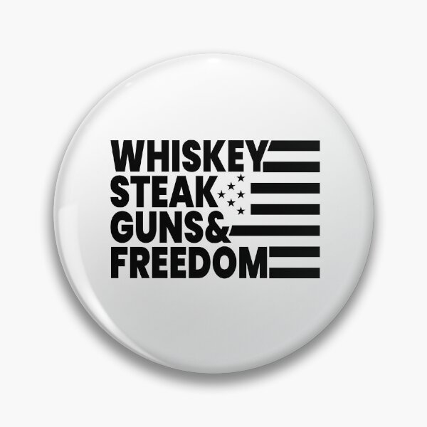 Item preview, Whiskey Steak Guns & Freedom USA Flag designed and sold by mkzmerch.