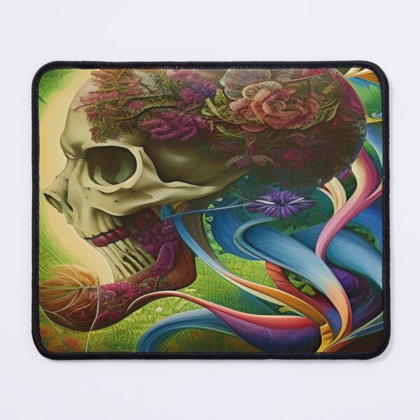 Item preview, Victorian Ghotic Floral Skull, Tattoo Art designed and sold by ValleyDream.