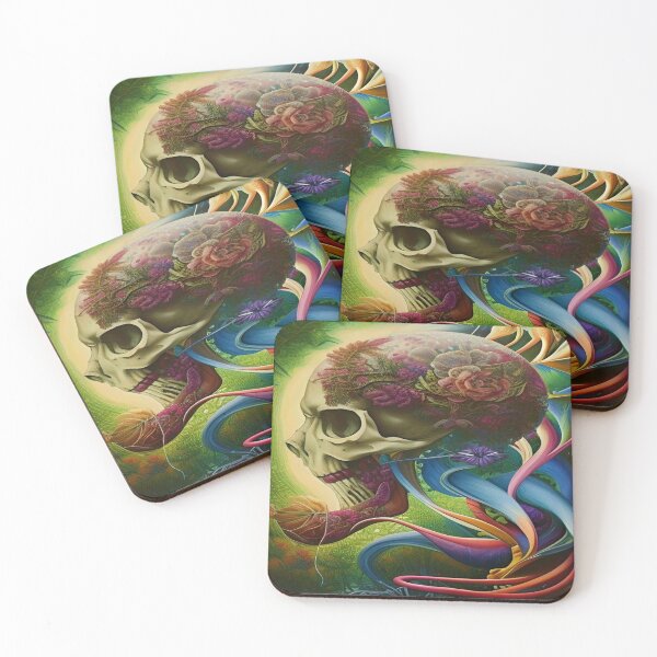 Item preview, Victorian Ghotic Floral Skull, Tattoo Art designed and sold by ValleyDream.