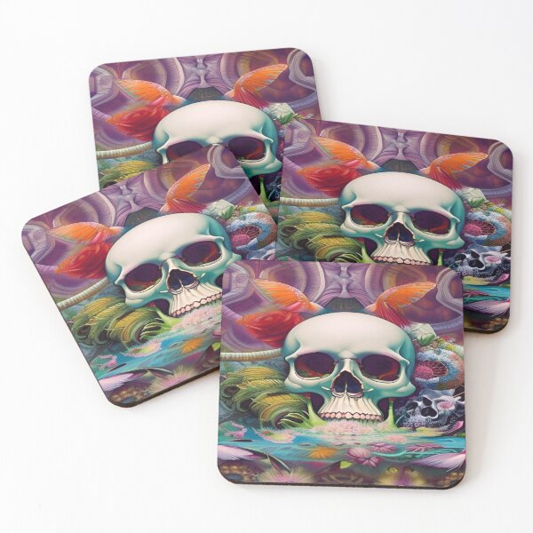 Item preview, Victorian Ghotic Floral Skull, Tattoo Art designed and sold by ValleyDream.
