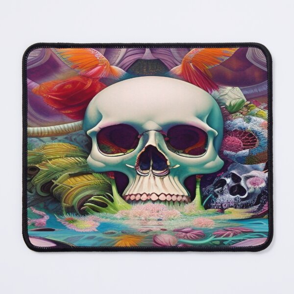 Item preview, Victorian Ghotic Floral Skull, Tattoo Art designed and sold by ValleyDream.