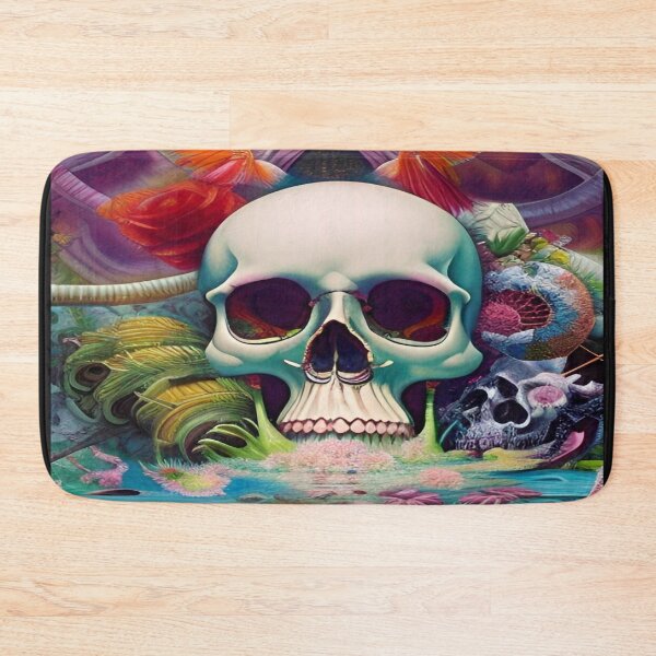 Item preview, Victorian Ghotic Floral Skull, Tattoo Art designed and sold by ValleyDream.