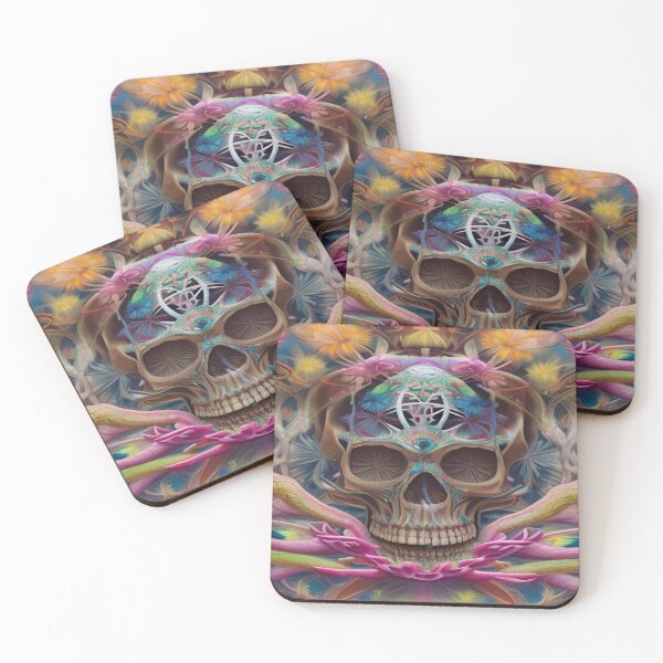 Item preview, Victorian Ghotic Floral Skull, Tattoo Art designed and sold by ValleyDream.
