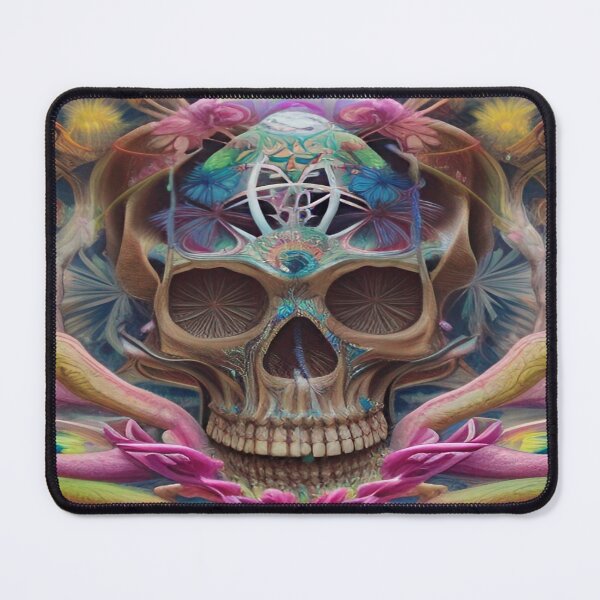 Item preview, Victorian Ghotic Floral Skull, Tattoo Art designed and sold by ValleyDream.