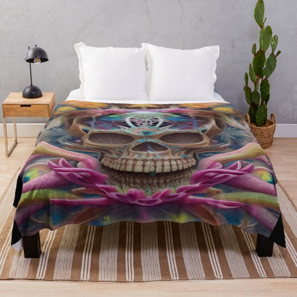 Item preview, Victorian Ghotic Floral Skull, Tattoo Art designed and sold by ValleyDream.