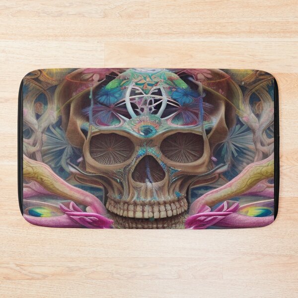 Item preview, Victorian Ghotic Floral Skull, Tattoo Art designed and sold by ValleyDream.