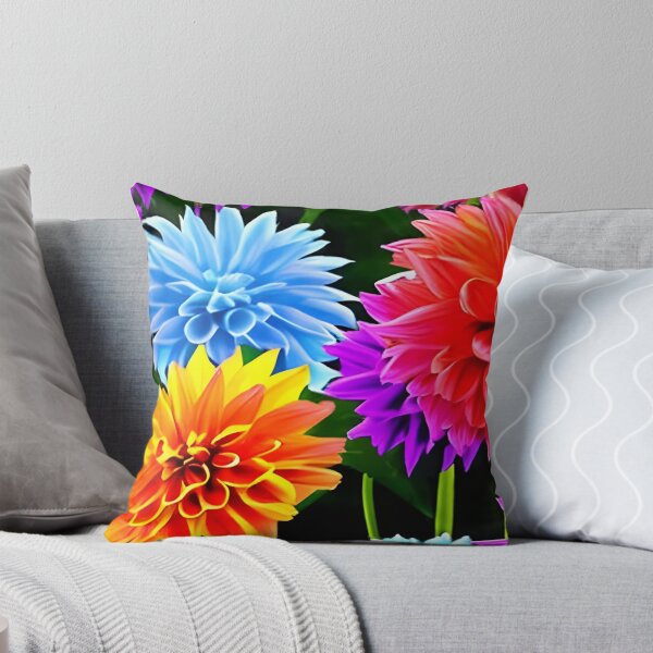 Item preview, Colorful Dahlia Flowers Pattern designed and sold by The Love Quill.