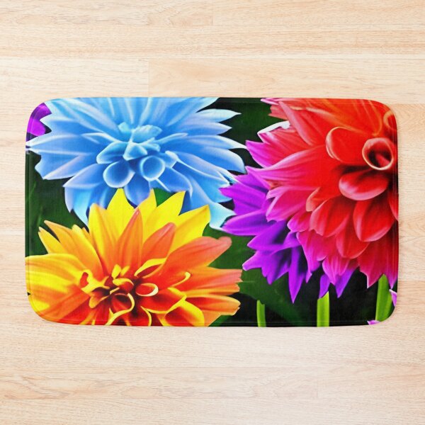 Item preview, Colorful Dahlia Flowers Pattern designed and sold by The Love Quill.
