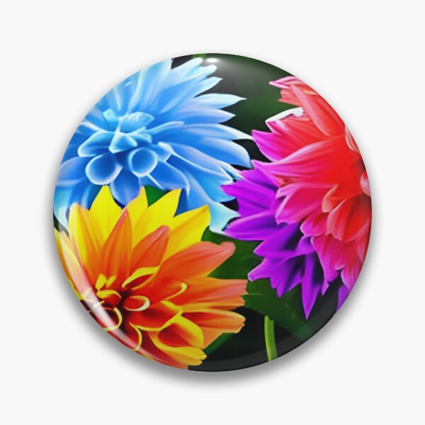 Item preview, Colorful Dahlia Flowers Pattern designed and sold by The Love Quill.
