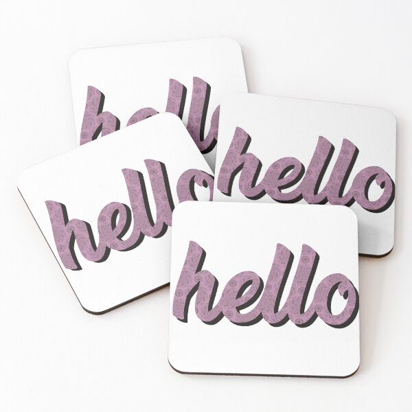 Item preview, “hello” Script Pink Paisley Variant  designed and sold by quirkycounselor.