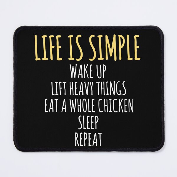 Item preview, Life is simple : Weight lifting gym fitness quote designed and sold by EnzoVectorism.