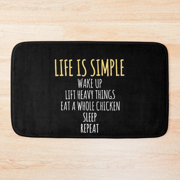 Item preview, Life is simple : Weight lifting gym fitness quote designed and sold by EnzoVectorism.
