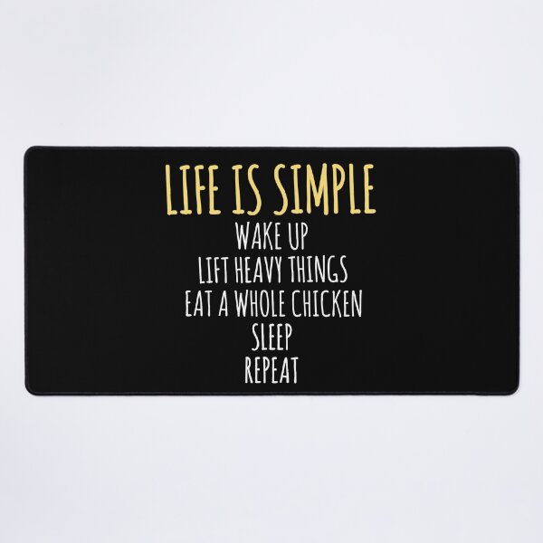 Item preview, Life is simple : Weight lifting gym fitness quote designed and sold by EnzoVectorism.