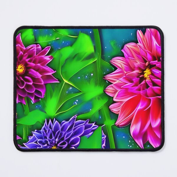 Item preview, Colorful Dahlia Flowers Pattern designed and sold by The Love Quill.