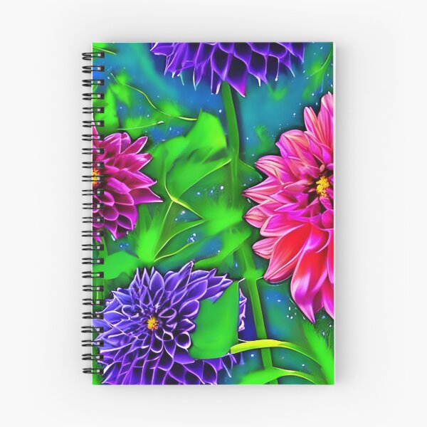 Item preview, Colorful Dahlia Flowers Pattern designed and sold by The Love Quill.