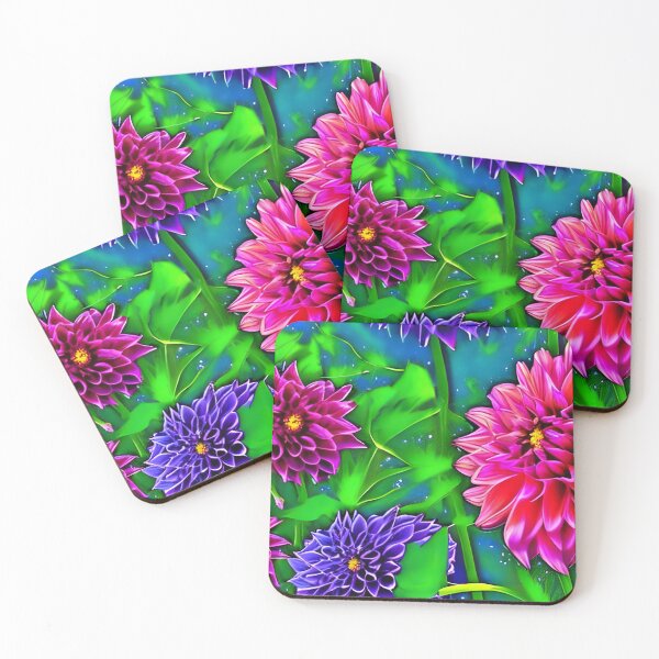 Item preview, Colorful Dahlia Flowers Pattern designed and sold by The Love Quill.