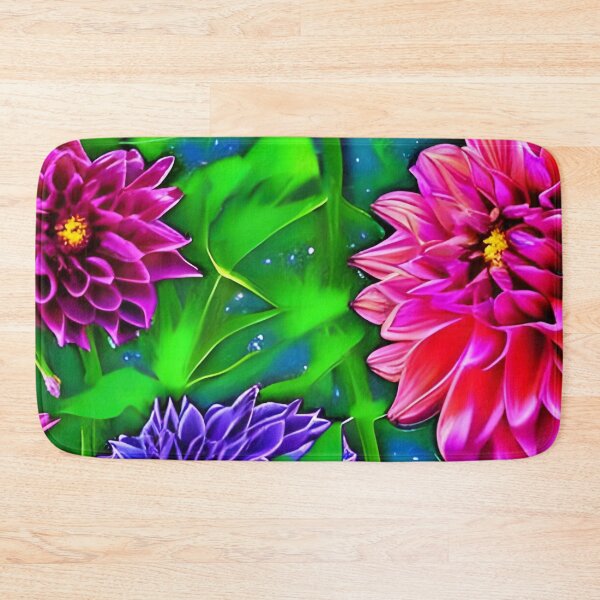 Item preview, Colorful Dahlia Flowers Pattern designed and sold by The Love Quill.