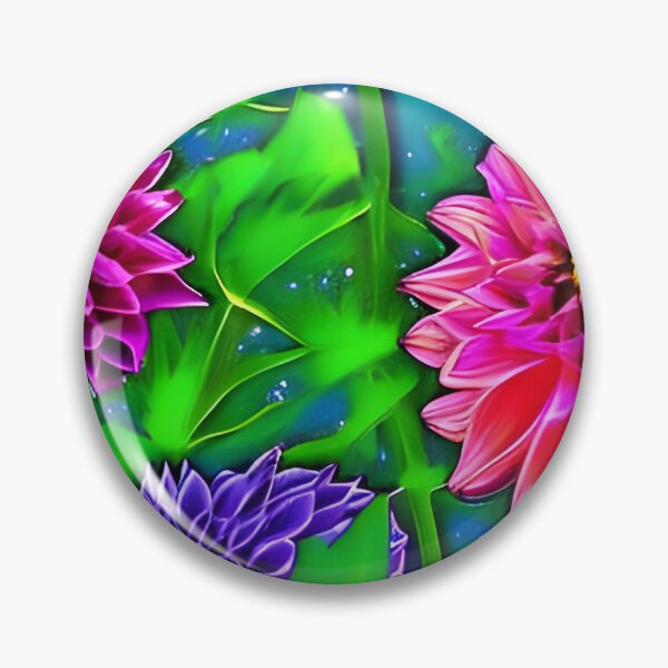 Item preview, Colorful Dahlia Flowers Pattern designed and sold by The Love Quill.